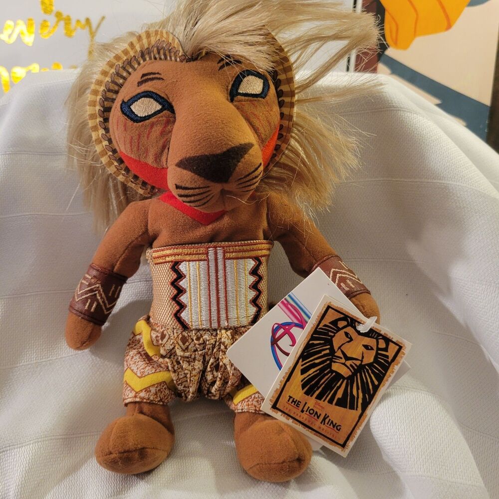 Disney The Lion King Broadway Musical Simba 10" Stuffed Costume Doll Plush NWT